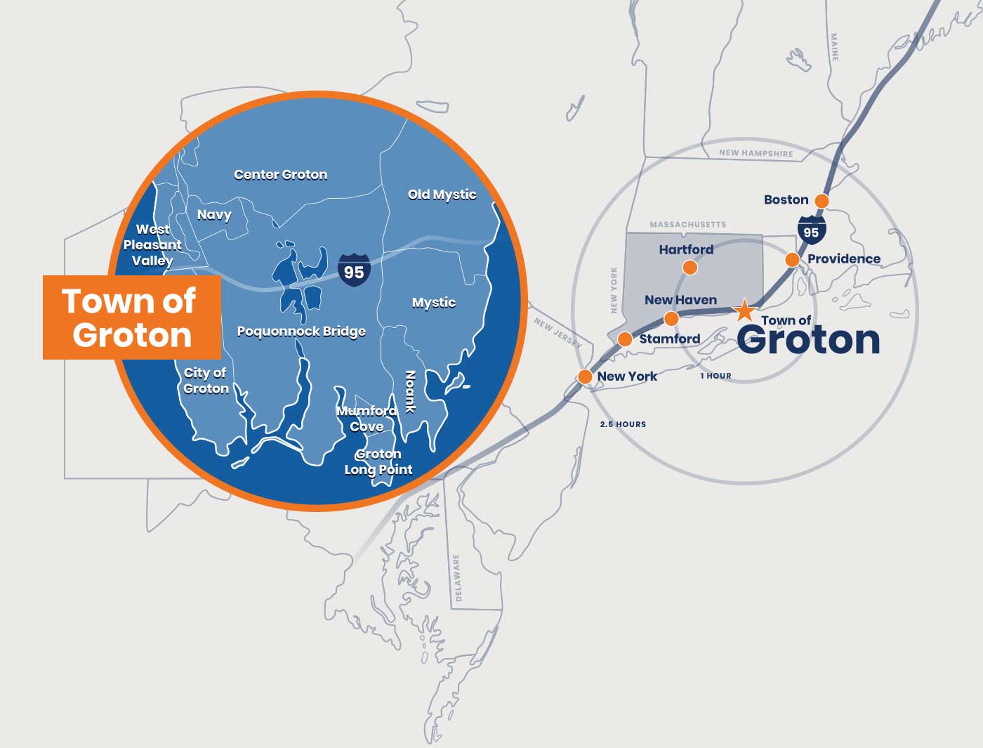 Groton, CT map